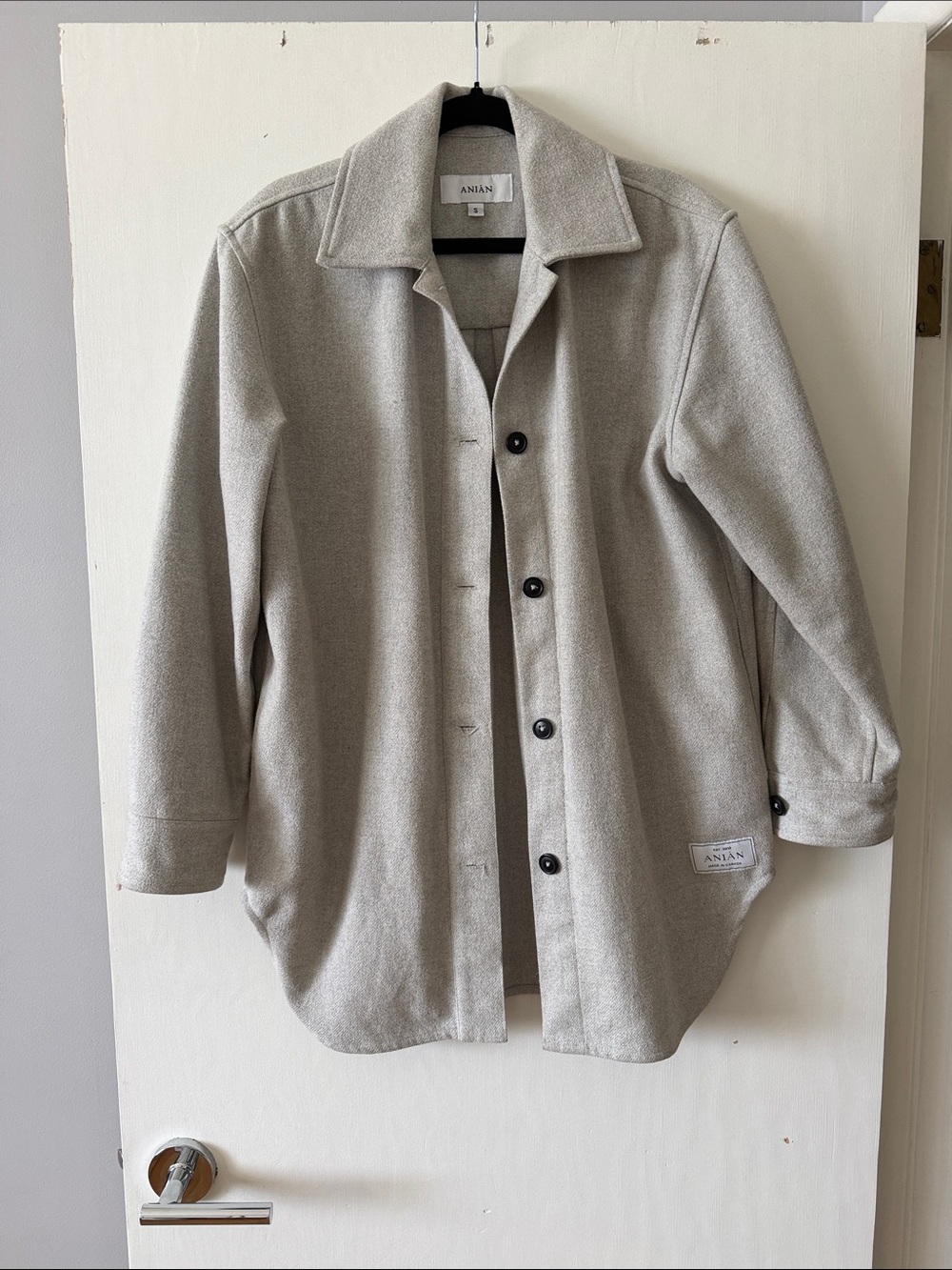 Anian Light Gray Painters Coat